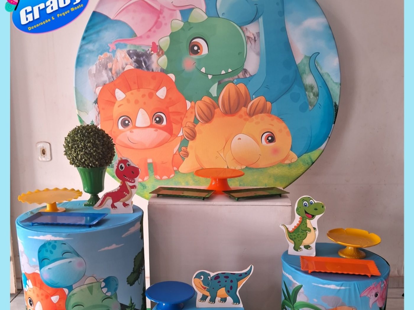 Decoração do kit Dinossauros
