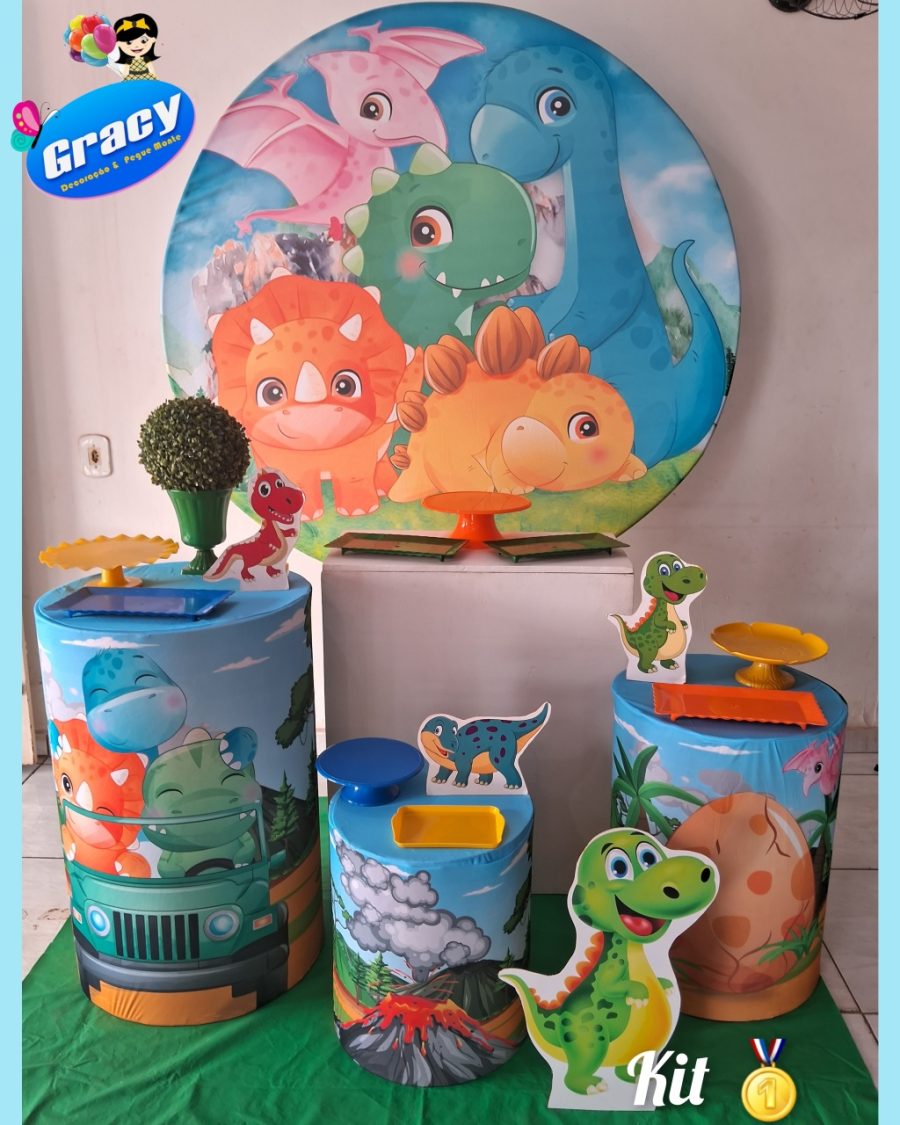 Decoração do kit Dinossauros