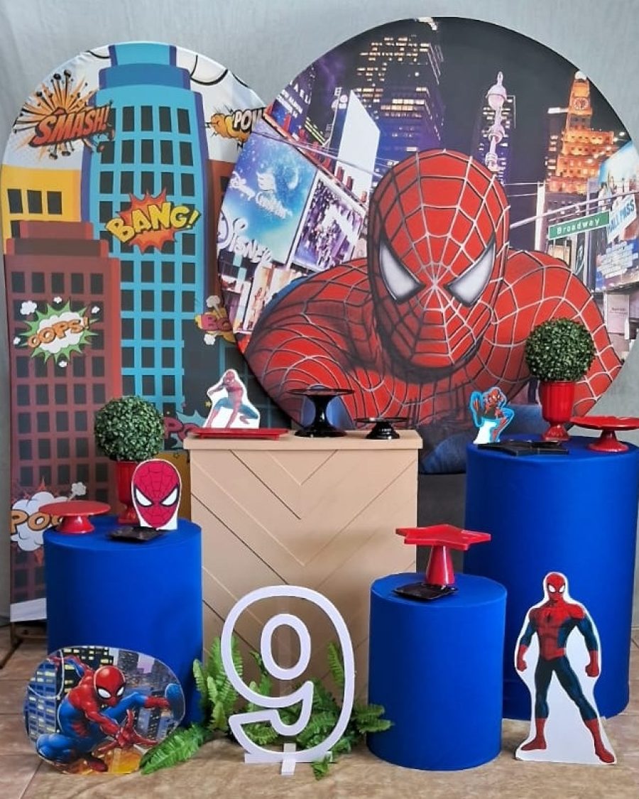 Decoração do kit Homem-Aranha