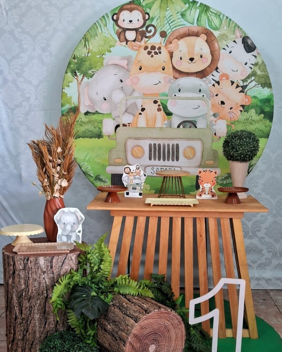 Decoração do kit Safari